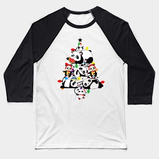 Christmas  Lighting Tree With Funny Pandas Baseball T-Shirt